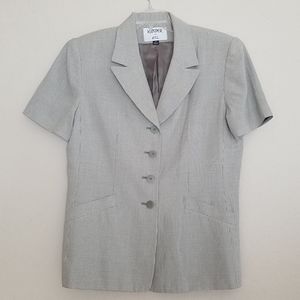 Kasper Vintage 2 Piece Suit Green/Cream